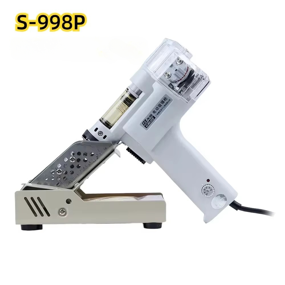 Desoldering Gun Vacuum Electric - ダブルポンプ電気はんだ除去ガン,S-998P W,真空,はんだ付け,吸盤,鉛フリー,強力,錫,100