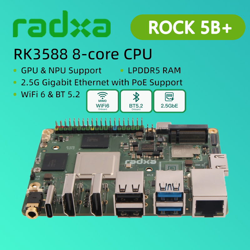 Radxa Rock 5B 16Gb - Radxa ROCK 5B+ Rockchip RK3588 8コアCPU、8K